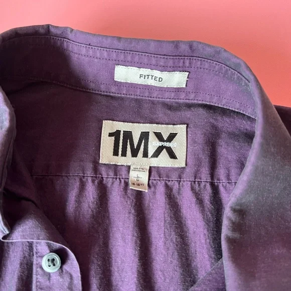 Express 1MX Fitted Men’s Dress Shirt - Picture 4 of 5